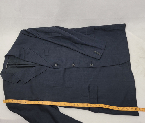 CANALI Mens Suit Jacket Sz 44R Super 120s Sport Coat BLUE Checks Wool *HOLE - Picture 21 of 22