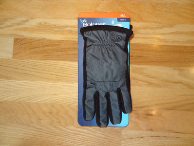 New Mens Isotoner Winter Gloves Smartouch Driving Touch Screen Grey Black M/L 