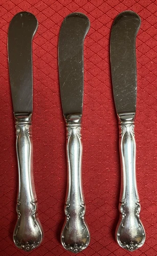 Set 3 Towle FRENCH PROVINCIAL Sterling Silver Paddle Butter Spreader 6” NO MONO