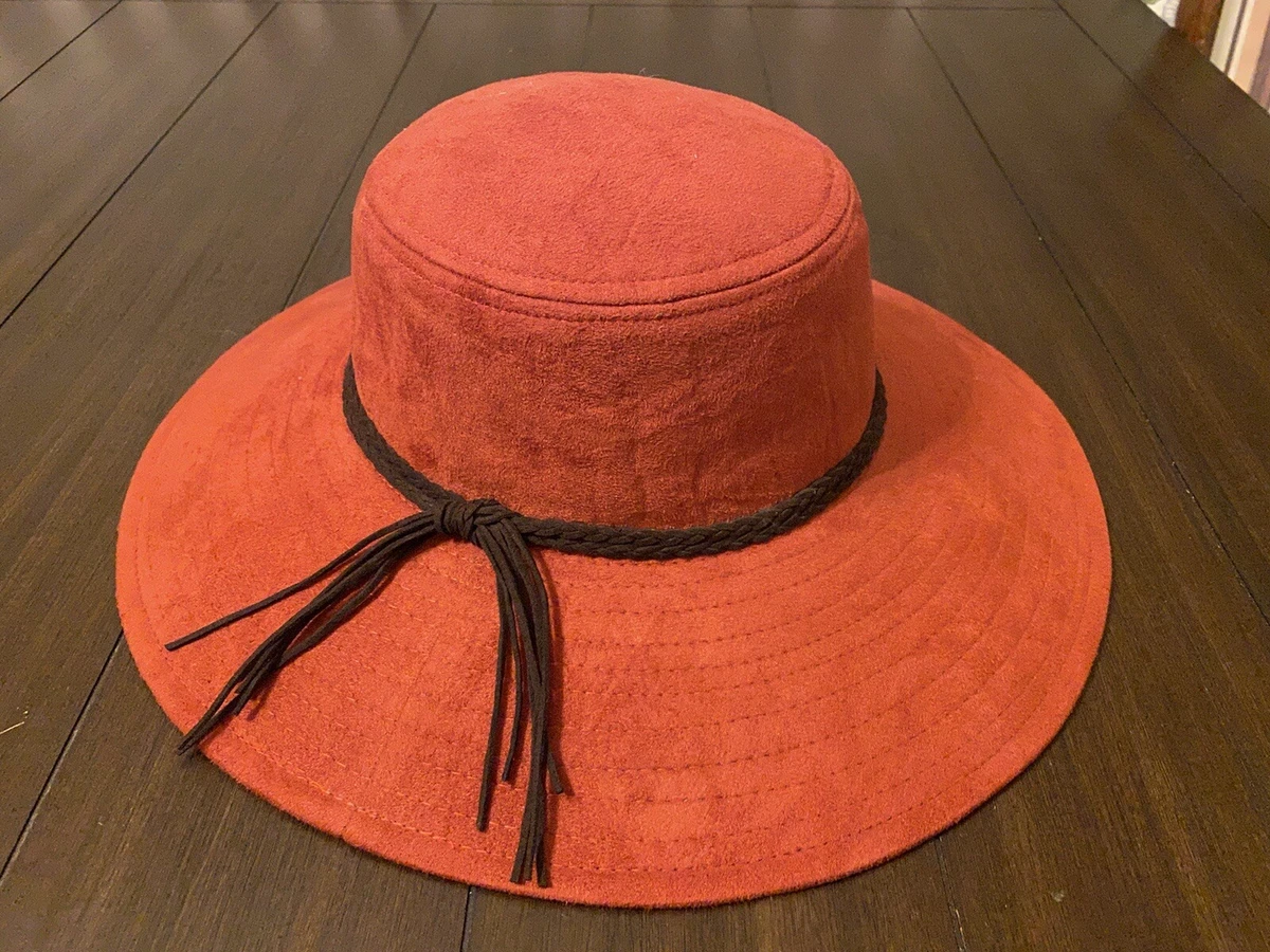 Red sales suede hat