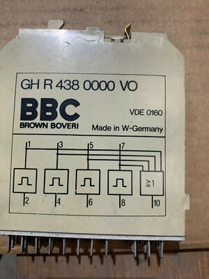 ASEA BROWN BOVERI ABB VDE 0160 Gh R 438 0000 VO Relais 