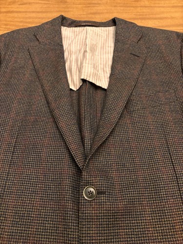 Hamilton Shirtmaker Micro Check Tweed Wool Blazer Jacket 42R UNION Made USA - Picture 12 of 22