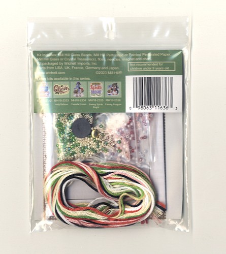 Cross Stitch Kit ~ Mill Hill 2023 Winter Holiday Sweet Sheep #MH18-2331 - Picture 3 of 3