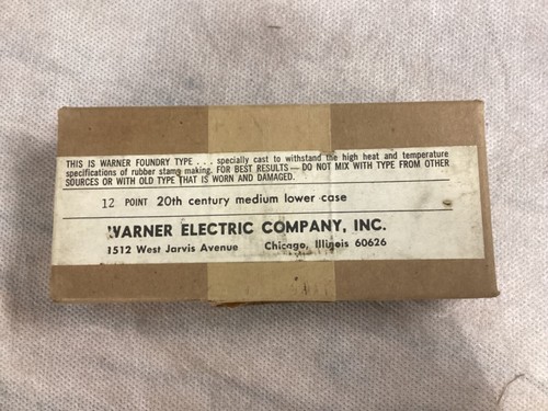 12 Point 20th Century Medium Lower Case Letter Set For Printing NOS - Picture 5 of 6