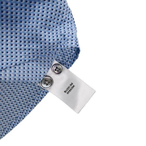 Saba Shirt Mens Medium Blue White Geometric Long Sleeve Button Up - Picture 5 of 8