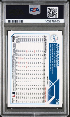2023 Topps Chrome Sapphire - #200 Freddie Freeman Color Match WS MVP PSA 10 B - Bild 3 von 3