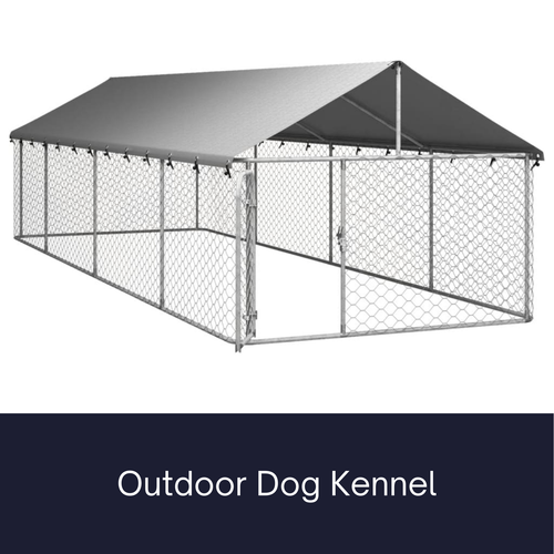 Outdoor Dog Kennel with Roof Large Pet House Lockable Pen Enclosure 6X2X1.5M NEW - Picture 4 of 13