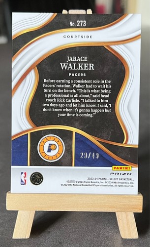 2023-24 Panini Select Teal White Pink Prizm /49 - Jarace Walker #273 / Pacers - Bild 2 von 2