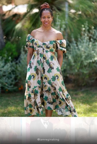 $668 Autumn Adiegbo Women Floral Tiered Off-Shoulder Cut-Out Dress Sz 12 - Picture 5 of 12