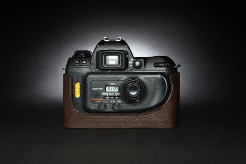 Funda protectora de cuero genuino con media cámara para cámara fotográfica Nikon f80 - Imagen 17 de 25