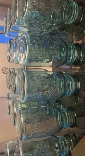 93pc Lot VINTAGE BALL Perfect Mason Glass Canning Jars with Various Lids & Seals - Picture 3 of 24