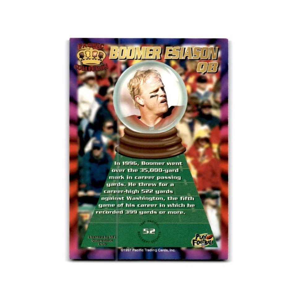 Boomer Esiason 1997 Pacific #52 Cincinnati Bengals Football Card NM - Image 2 of 3