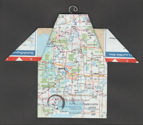 Origami Map Shirt Minnesota, Lake of the Woods, Baudette, Beltrami Island St For - Bild 2 von 2