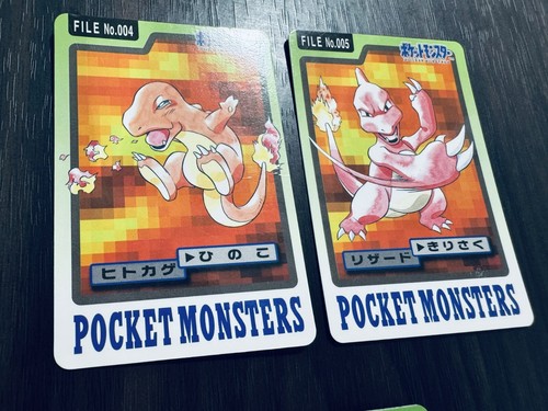 .Carddass BANDAI NINTENDO Charizard Charmeleon Charmander Pokemon Card Japanese - Picture 23 of 24