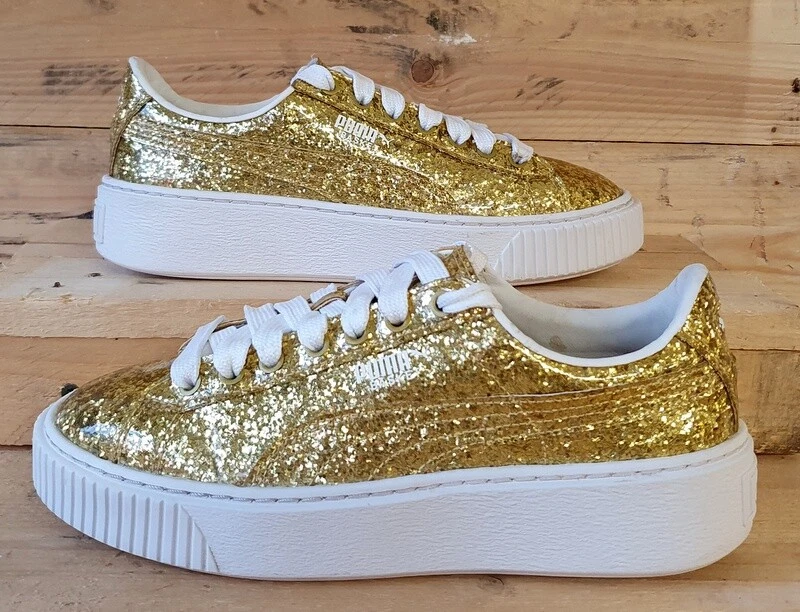 Puma Basket Platform Low Trainers UK4 US6.5 EU37 364093 02 Glitter