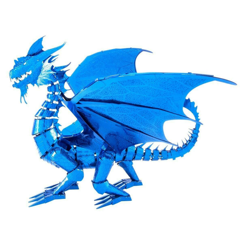 METAL EARTH ICONX PREMIUM SERIES BLUE DRAGON ICX114 STEEL MODEL KIT - Picture 3 of 12