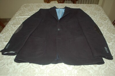 Fusaro Napoli, Giacca uomo, Blu, Velluto cotone, Sfoderata, tg 48