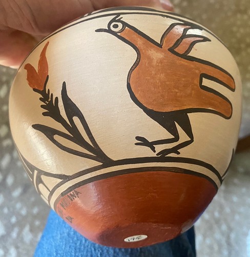 Vintage 70’s Native American ZIA PUEBLO Indian artist MAXINE MEDINA Pottery POT - Picture 7 of 9