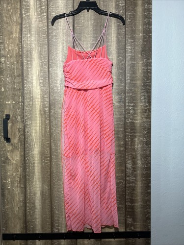 Urban Outfitters Pink Mesh Maxi Dress Wild Side Womens Small Worn Once - Picture 2 of 12