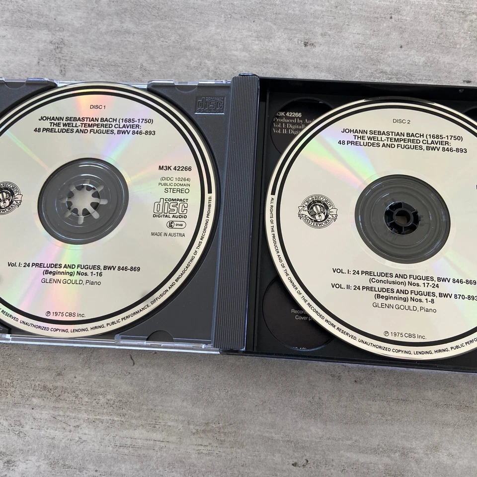BACH: The Well-Tempered Clavier - Gould (AU 3-CD-Box CBS M3K 42266 /neu) - Bild 3 von 4
