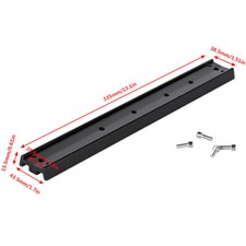 Black 335mm Dovetail Mounting Plate for Equatorial Tripod Telescope Accessories