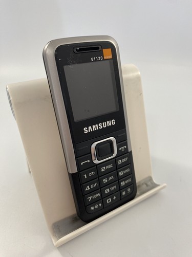 Samsung E1120 Black & Silver Orange Network 1.52" Mobile Button Phone - Picture 4 of 13
