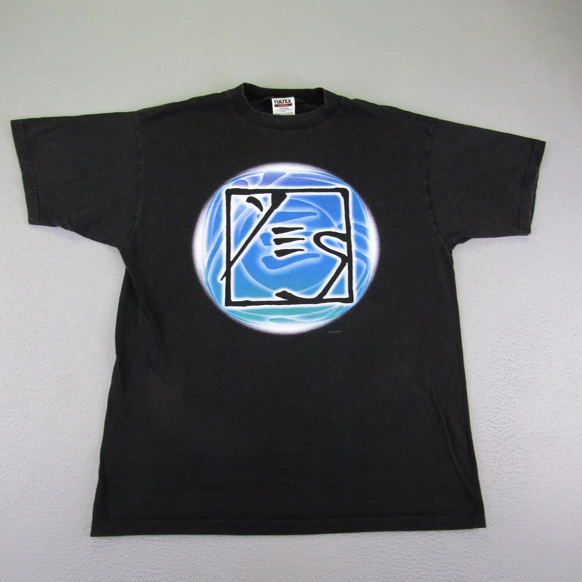 Vintage Yes Shirt Mens XL Black Roger Dean Artist Band Concert Tee 