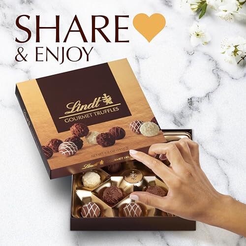 Gourmet Truffles Assorted Chocolate Candy, Gift Box, 6.8 oz - Picture 10 of 12