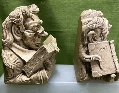 Vintage Agatha Christie & Immanuel Kant Controversial Bookends Bookweights 1994 - Picture 4 of 8