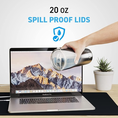 2 PACK Spill Proof Lock Tumbler Lids 10oz/20oz FOR YETI Dishwasher Safe - Picture 3 of 7