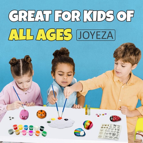Rock Painting Kit Deluxe, Arts and Crafts for Girls Boys Age 6+, 12 Rocks Tween - Picture 5 of 7