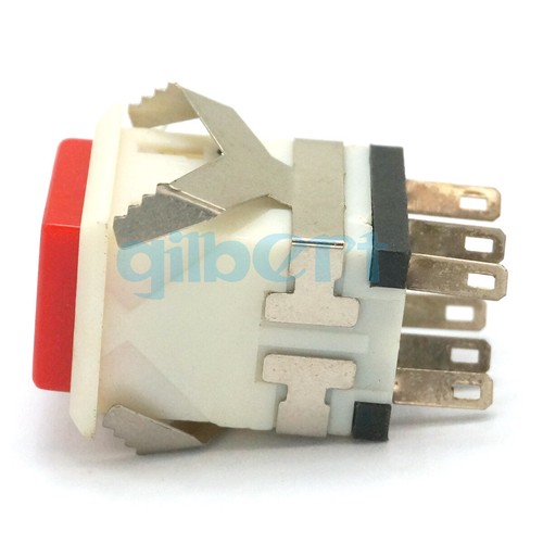 Interruptor de botón pulsador de plástico momentáneo/mantenido de montaje de 17x17 mm 5 piezas - Imagen 17 de 18