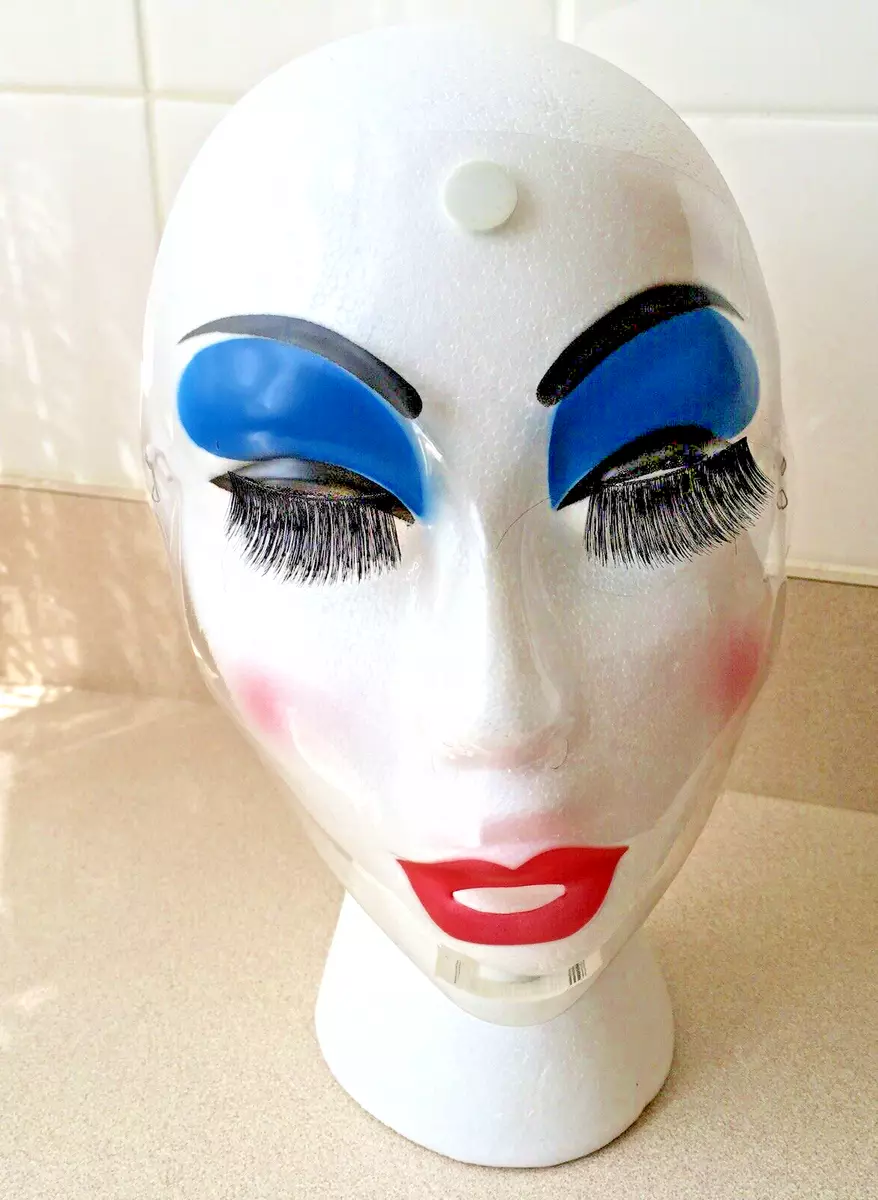 NEW Clear Glamorous Makeup Face Mask Halloween Mardi Gras Costume Party