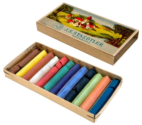 Vintage J.S. Staedtler unbenutzte Farbpastelle mit Originalkarton - Nürnberg, Deutschland - Bild 1 von 4