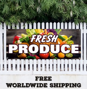 Multiple Sizes Available One Banner 44inx110in 8 Grommets Vinyl Banner Sign Fresh Produce #1 Style F Healthy Fruits Marketing Advertising Green Multiple Sizes Available One Banner 44inx110in 8 Grommets Vinyl Banner Sign Fresh Produce #1 Style F Healthy Fruits Marketing Advertising Green