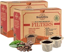600 Paper Coffee Single-Use Filters, Brown, All-Natural & Unbleached for Keurig