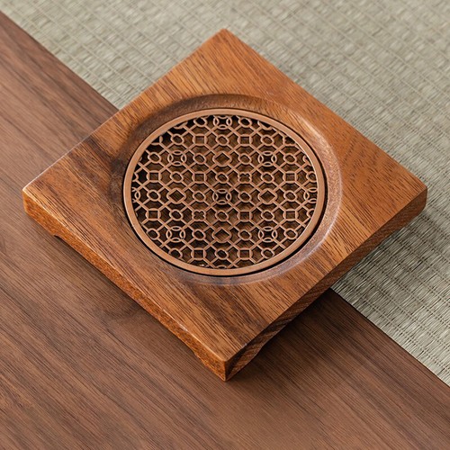 Chinese Wooden Tea Tray Solid Bamboo Tea Board Kung Fu Tea Tools for Cup Tray - Picture 12 of 27