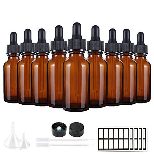 1 oz Amber Glass Bottles w/Glass Eye Dropper for Essential Oils,Liquids, 48-Pack - Picture 1 of 7