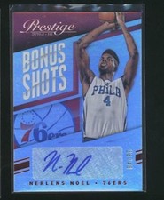 2014-15 Nerlens Noel Panini Prestige Bonus Shots Red 36/49 Autograph RC Sixers. 