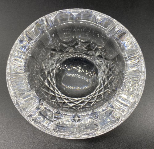 Vintage Waterford Crystal Cut Glass 3 1/2" Round Cigarette Ashtray 1960s - Picture 2 of 5