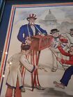 Historic 1943 Uncle Sam Poster Showing Hitler and other Evil American Enemies