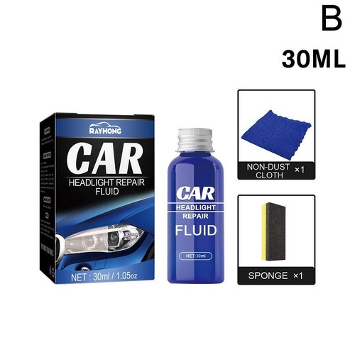 10ML Car Headlight Restoration Set Fluid Repair Kit Plastic Light Polish CleDE~r - Picture 10 of 11