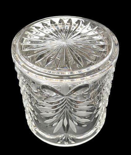 Vintage Crystal Clear Industries Madrid 8,25"" Deckel Keksglas Fass Polen - Bild 9 von 14