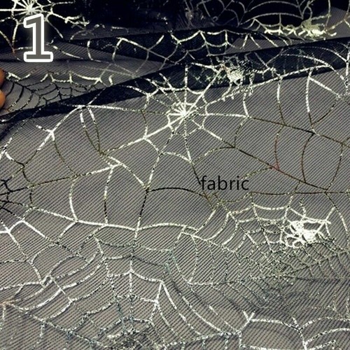 Tela de malla de tul transparente brillante Halloween calabaza tela de araña hágalo usted mismo material adorno de exhibición - Imagen 5 de 26