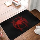 Bathroom Carpet Spider Red Circle Flannel Mat Welcome Doormat Home Decor Rug
