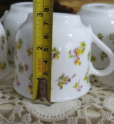 Martha Stewart Everyday Coffee /Tea Mugs White Multi-Color Floral Item's 5 Used - Picture 4 of 5