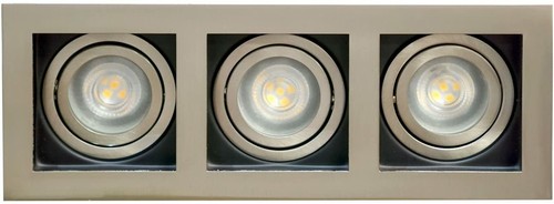 Ceiling Recessed Downlight Square Single Double Or Triple Spotlight Fixtures Squ - Picture 7 of 7
