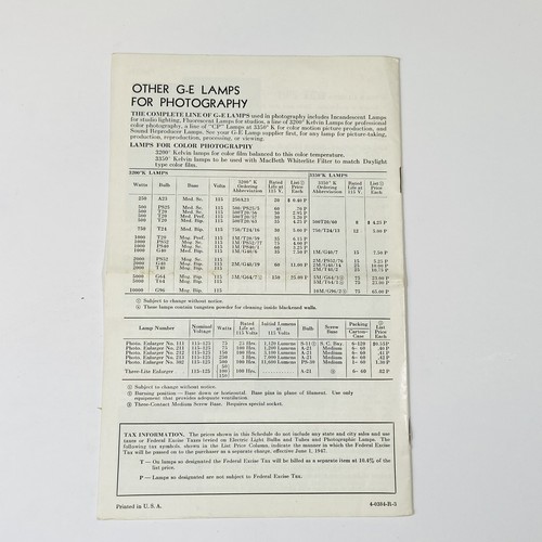 c 1952 GE Photo Lamp Data June Camera Accessories Information Booklet Vintage - Picture 4 of 10
