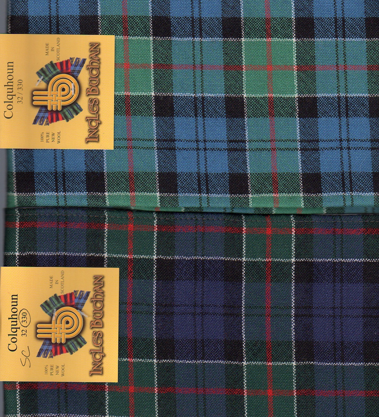 Tartan Sash Clan Colquhoun Ladies Scottish Wool Plaid 