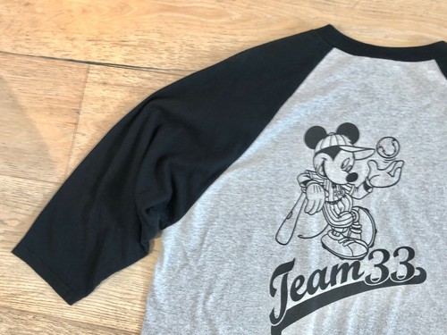 Disneyland Club 33 Mickey Mouse Black Gray Baseball T-Shirt Men’s XL Women’s 2XL - Picture 3 of 7